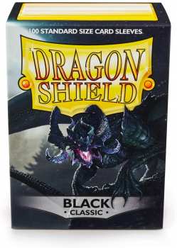 5706569100025 Dragon Shield Black Classic Sleeves x1
