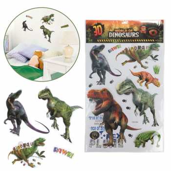8719904461467 World Of Dinosaurs - Poster Muraux Avec Stickers 3D XXL