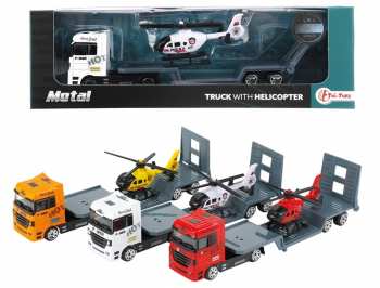 8714627205473 Miniature Camion Metal Avec Helicoptere  Emergency Metal World
