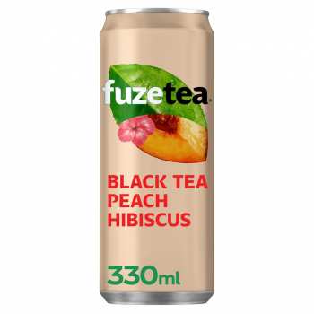5449000236890 Fuze Tea Peche Hibiscus Sleek Can 33cl