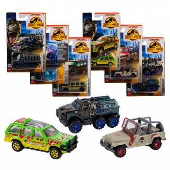 887961583823 Petites Voitures Jurassic World Park Match Box 6 Modeles