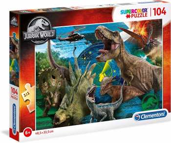 5511101435 Puzzle Clementoni - Jurassic World - Supercolor 104 Pieces